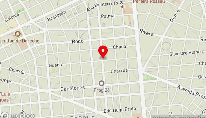 mapa de Casa Mutante Albergue en Montevideo