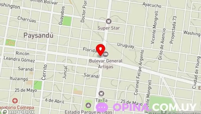 mapa de Casa paysandu Edificio de apartamentos en Paysandú