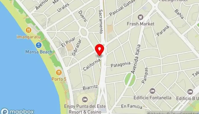 mapa de CASA PROA Restaurante en Punta del Este