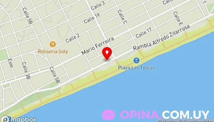 mapa de Casa Viento y Mar Study at home school en Las Toscas