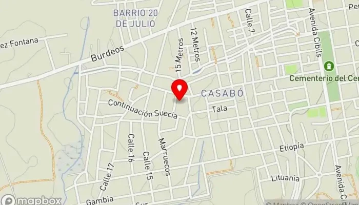 mapa de Casabó  en Montevideo