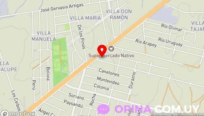 mapa de Casas en las Sierras Agencia inmobiliaria en Minas