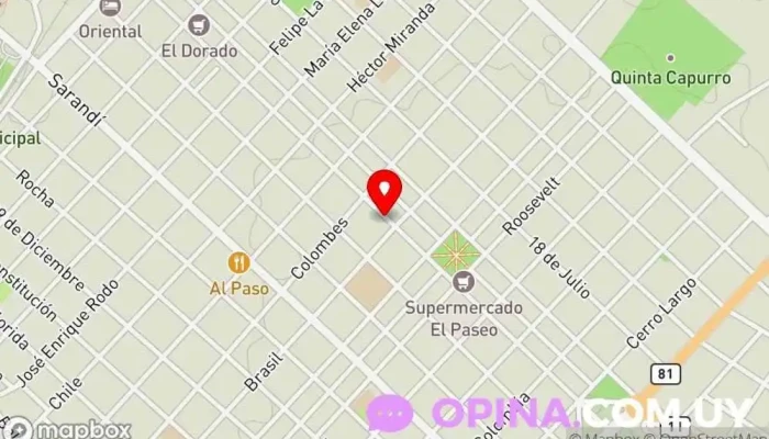 mapa de CASH: Santa Lucía Oficinas de empresa en Santa Lucía