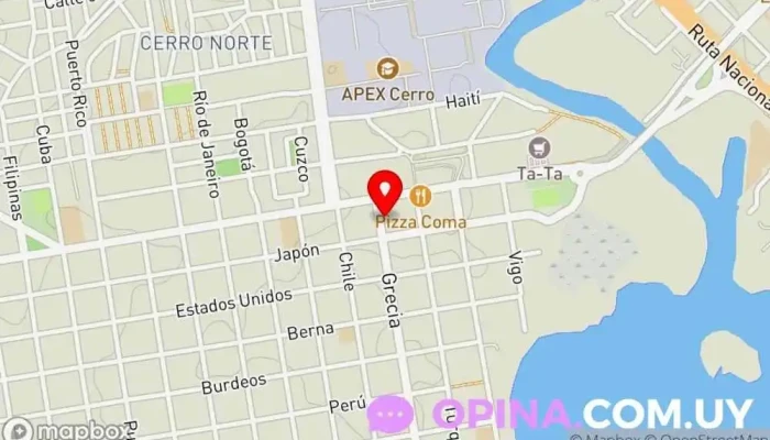 mapa de CASMU - Centro Médico Cerro Centro médico en Montevideo