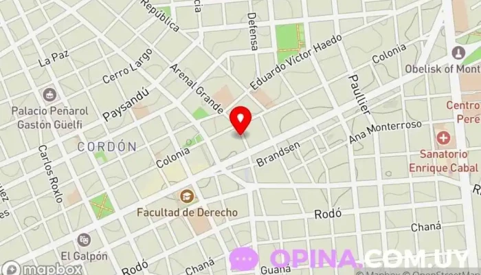 mapa de Casmu Odontología Clínica dental en Montevideo