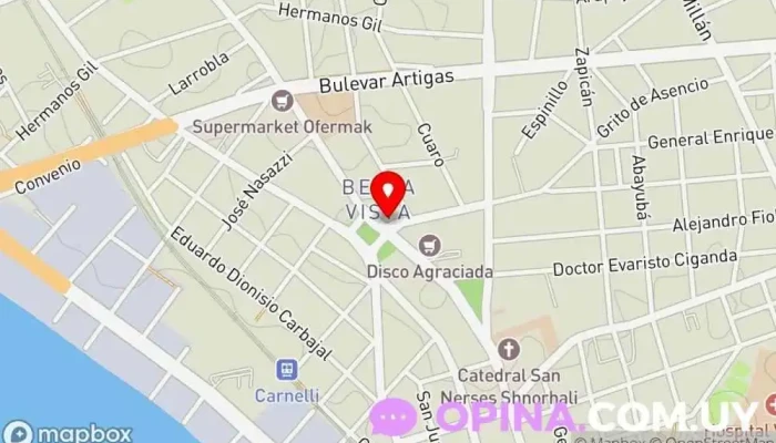 mapa de CASTELLÓ INMOBILIARIA Agentes inmobiliarios, Administrador de la propiedad en Montevideo