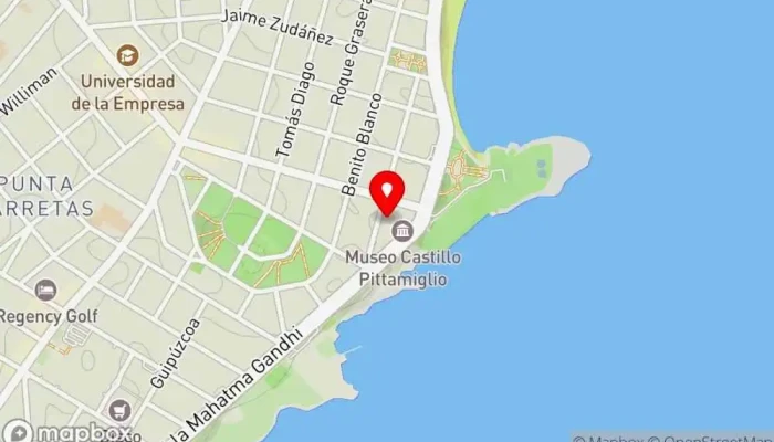 mapa de Castillo Pittamiglio by Baps Restaurante, Cafetería, Salón para eventos en Montevideo