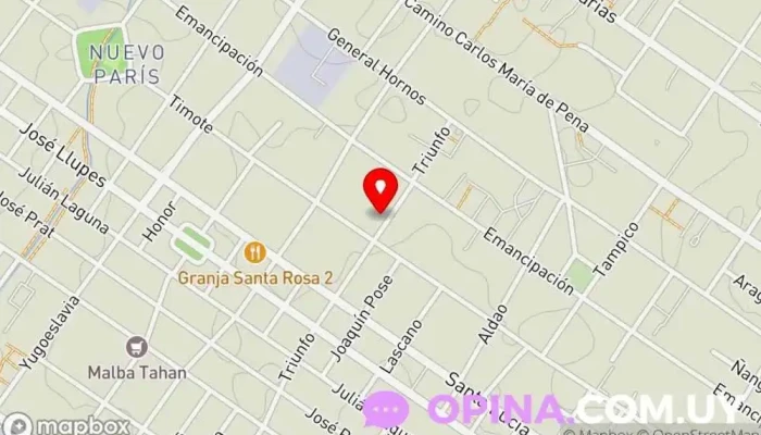 mapa de C.D.I NuevoParis Club de Niños y CAIF. Escuela en Montevideo