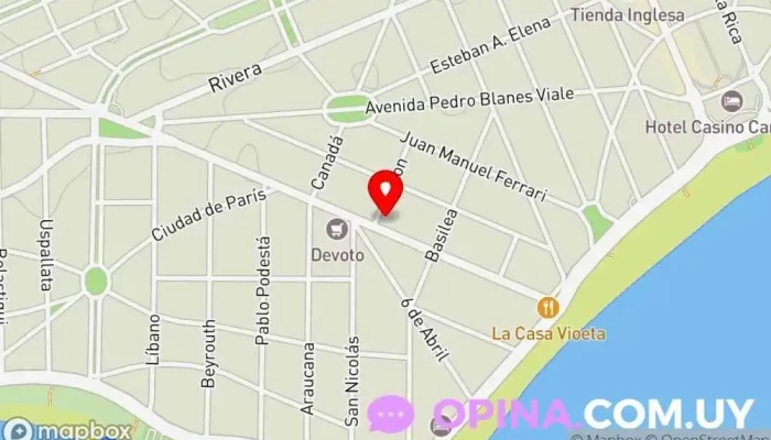 mapa de Cecilia Vincent Agentes inmobiliarios en Montevideo