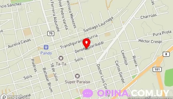 mapa de CEFOTEC Escuela de educación para adultos en Pando