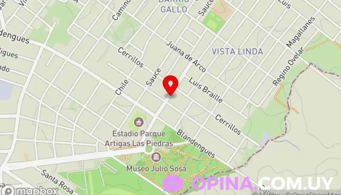 mapa de CEIP Arco Iris Escuela en Las Piedras