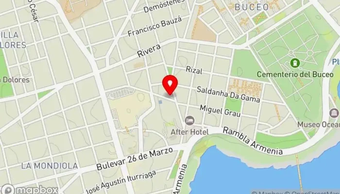 mapa de Centeno Restaurante vegetariano en Montevideo