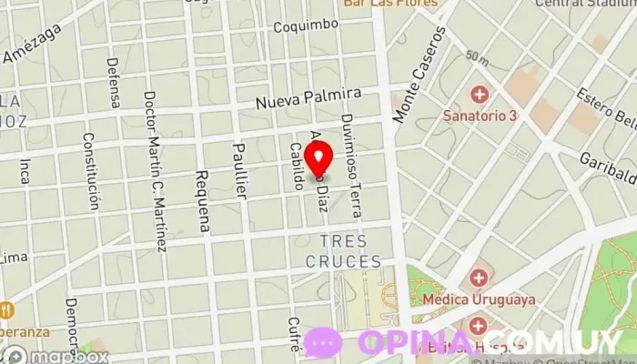 mapa de Centro 3D10 Fisioterapia Clínica de fisioterapia, Esteticista facial, Masajista, Nutricionista en Montevideo