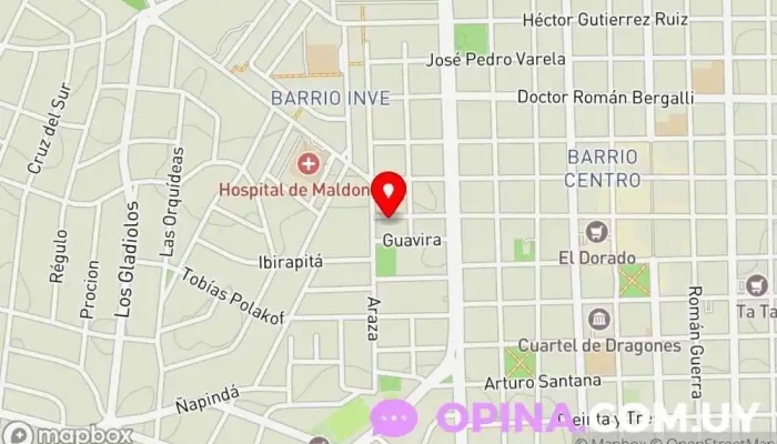 mapa de Centro Clinico Odontologico Clínica dental en Maldonado