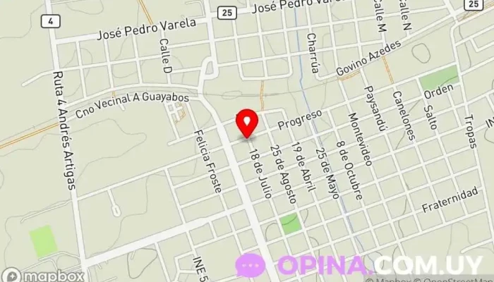 mapa de Centro Crecer Centro educativo en Guichón