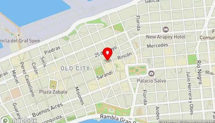 mapa de Centro Cultural de España Centro cultural en Montevideo