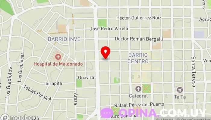 mapa de Centro cultural de SOMDEM Centro educativo, Academia de baile en Maldonado