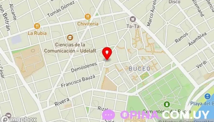 mapa de Centro Cultural Social y Deportivo Buceo Deportes en Montevideo