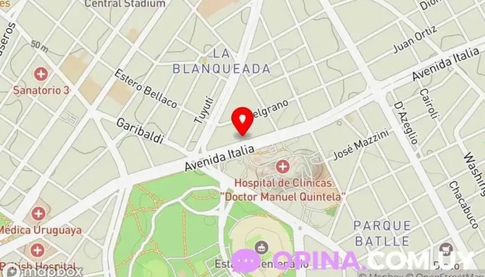 mapa de Centro de Copiado Clinicas Papelería, Servicio de impresión de invitaciones en Montevideo