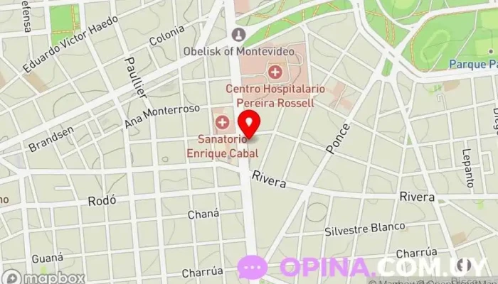 mapa de Centro de Diagnóstico y Tratamiento Mamario (CENDYTMA) Clínica ambulatoria en Montevideo