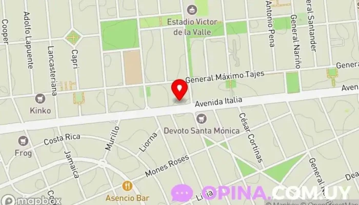 mapa de Centro de Educación Inicial Nubecita Viajera Centro Head Start en Montevideo