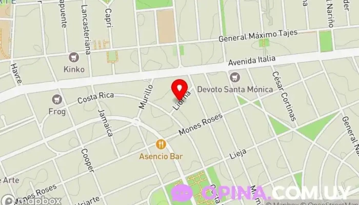 mapa de Centro de Educación Inicial Popurri Jardín de infancia en Montevideo