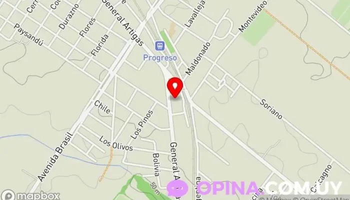 mapa de Centro De Educación inicial TOM Y JERRY Escuela en Sarandí ­ Grande