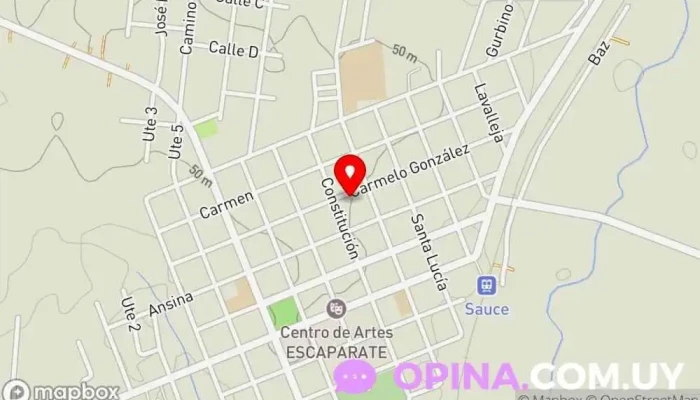 mapa de Centro de Educación y Cuidado a la Primera Infancia Centro de educación preescolar en Sauce