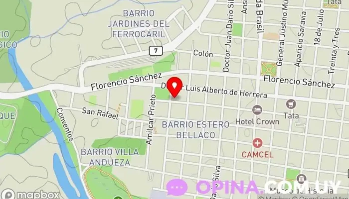 mapa de Centro de Entrenamiento Gimnasio en Melo