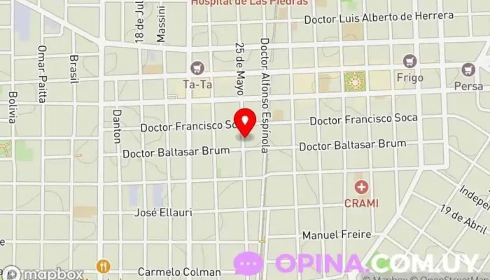 mapa de Centro Holistico Ojo De Luz Escuela en Las Piedras