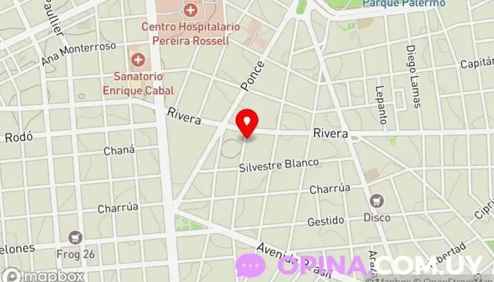 mapa de Centro Interdisciplinario Emuná Servicio de salud mental en Montevideo