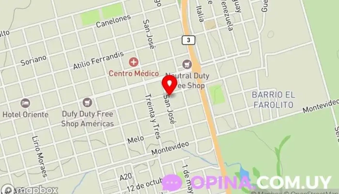 mapa de Centro MEC Bella Unión Centro cultural en Bella Unión