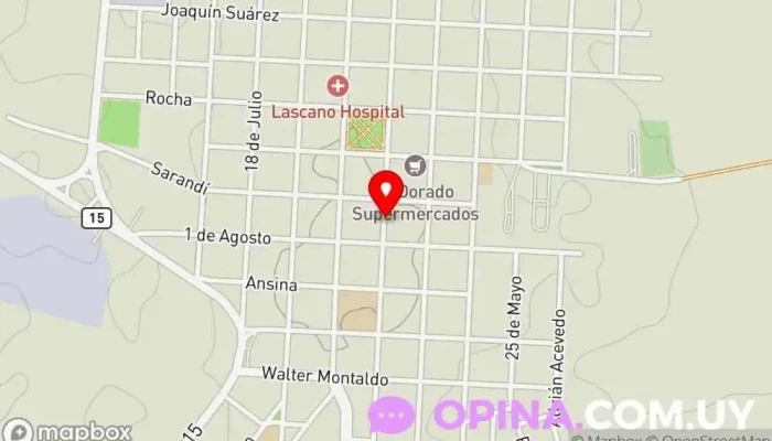 mapa de Centro MEC Lascano Centro cultural en Lascano