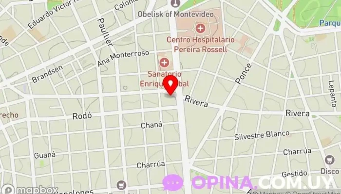 mapa de Centro Médico Gladys Calabrese Clínica dermatológica en Montevideo