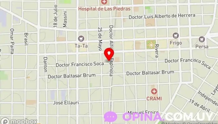 mapa de Centro Meraki Psicoterapeuta, Psicólogo en Las Piedras