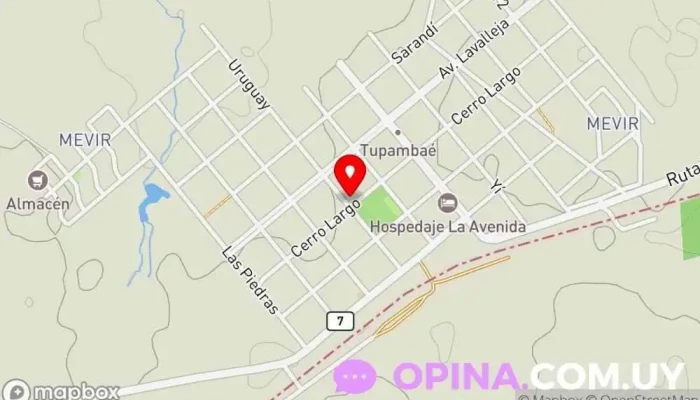 mapa de Centro Obrero Tupambaé Club deportivo en Tupambaé