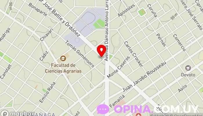 mapa de Centro Papelero Papelería en Montevideo