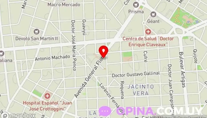 mapa de Centro Repuestos Tienda de repuestos para automóviles en Montevideo