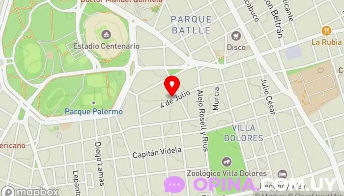 mapa de Centro Voitta Gimnasio en Montevideo