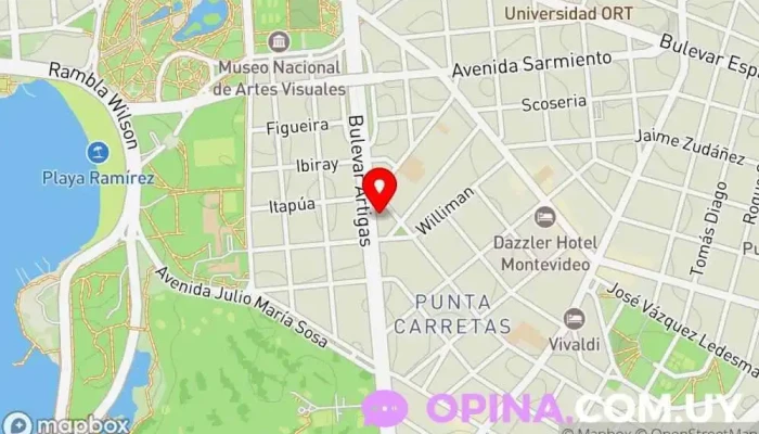 mapa de Century 21 369 Punta Carretas Agentes inmobiliarios en Montevideo