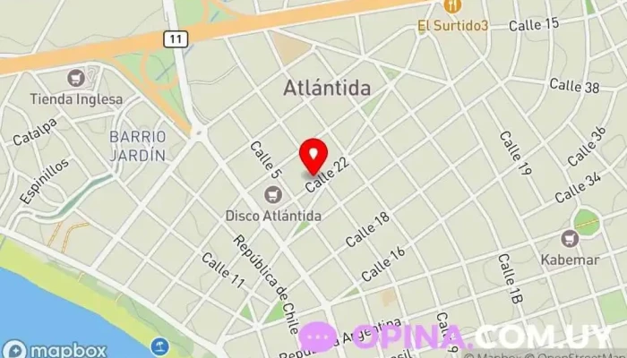 mapa de CEO (Centro de Especialidades Odontológicas) Clínica dental en Atlántida