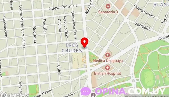 mapa de CEPREDI- Centro de Prevención y Diagnóstico Laboratorio de análisis clínicos en Montevideo