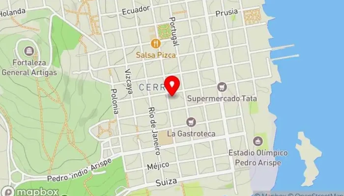 mapa de Cerro Cafetería en Montevideo