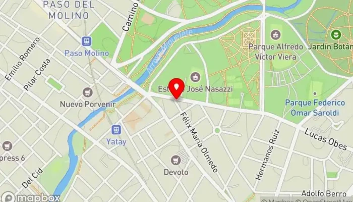 mapa de Cervecería, pizzería, NOF Cervecería artesanal en Montevideo