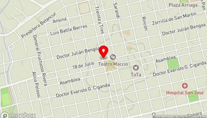 mapa de Chajá Bistró San José Tienda de postres en San José de Mayo