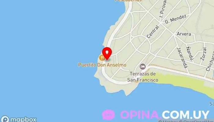 mapa de Charquero Propiedades Agencia inmobiliaria en Piriápolis