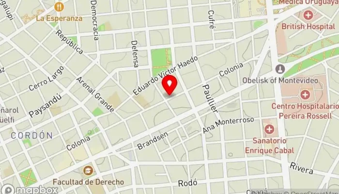 mapa de Che Lagarto Hostel Montevideo Albergue, Bed & Breakfast en Montevideo