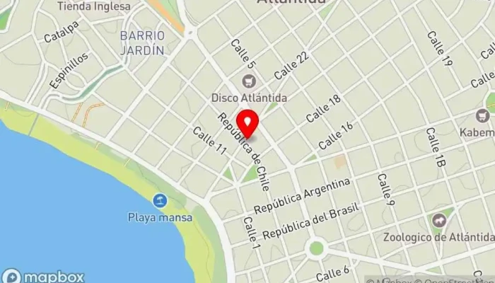 mapa de Chelato Heladería en Atlántida