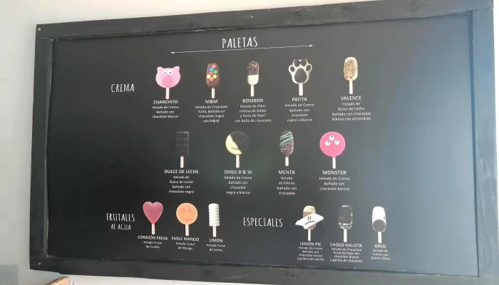 Chelato Parque Del Plata:  Menu