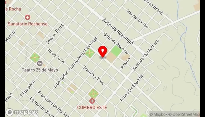 mapa de CHICKEN FRITO Restaurante de comida rápida en Rocha
